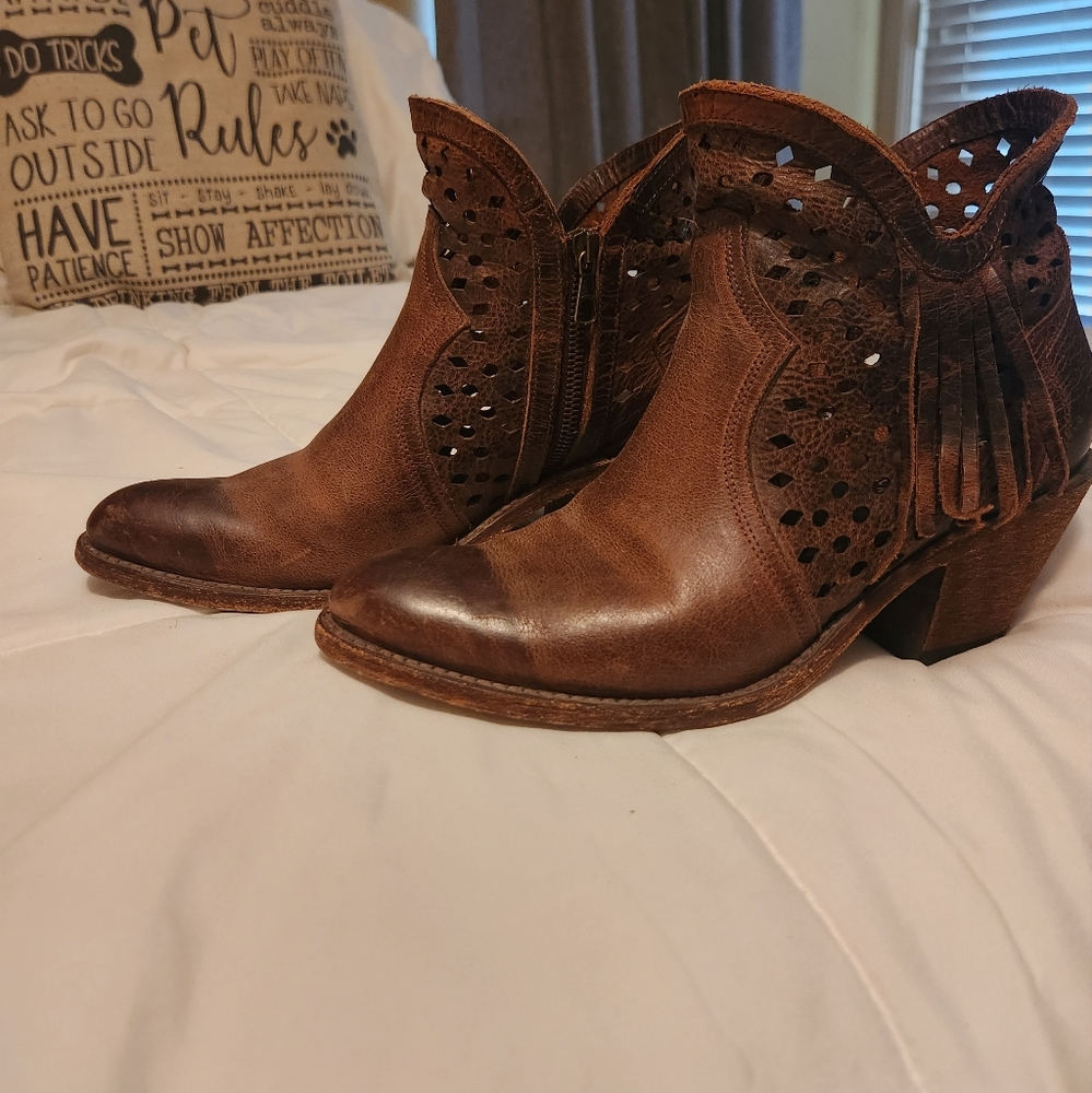 Womens Leather Booties
